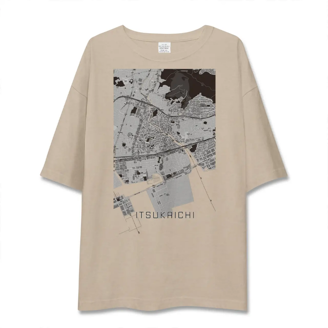 【五日市(広島県)(広島県)】地図柄ビッグシルエットTシャツ