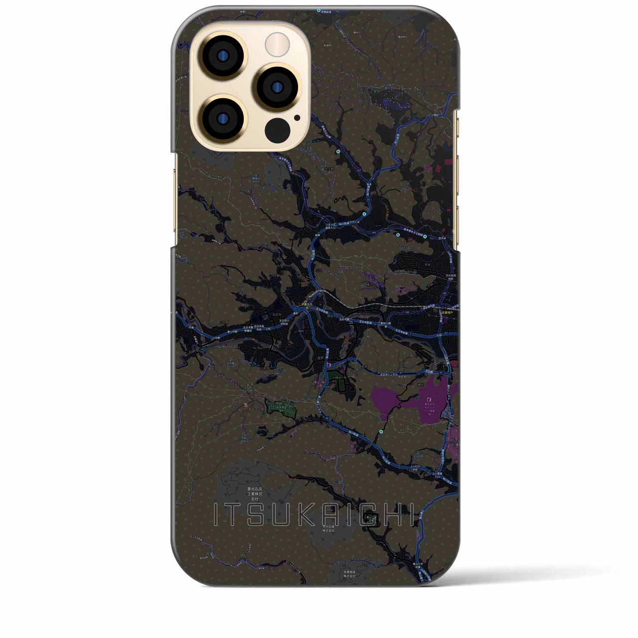 【五日市(東京都)】地図柄iPhoneケース(バックカバータイプ)