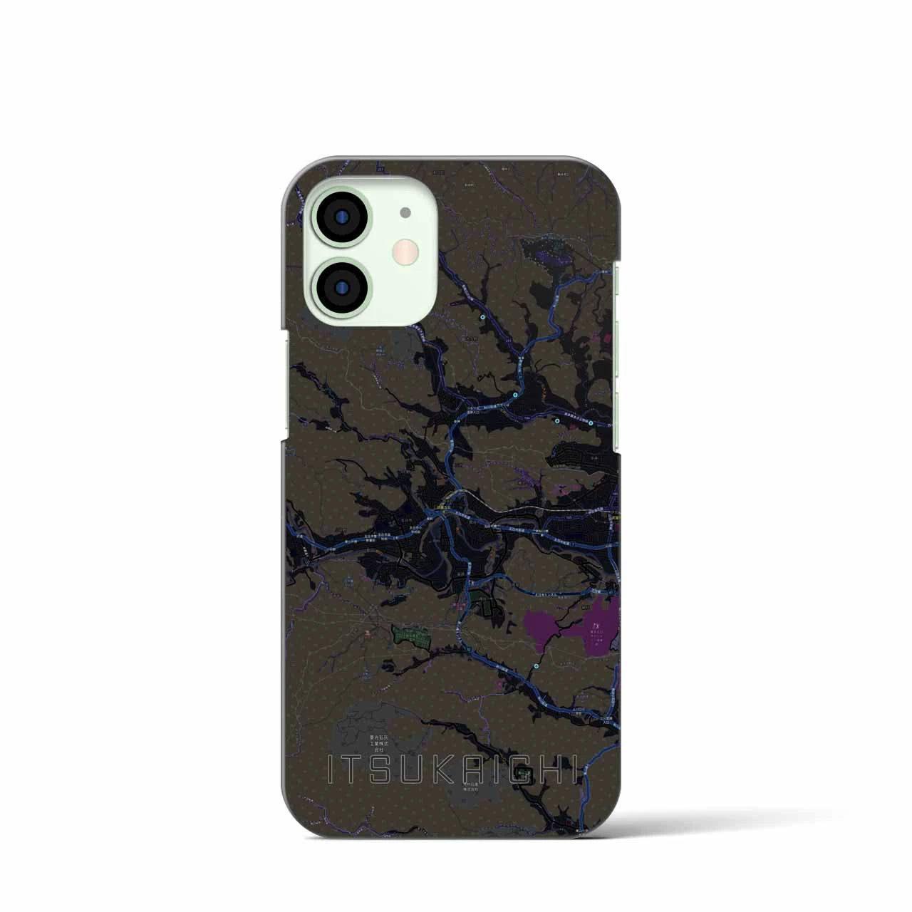 【五日市(東京都)】地図柄iPhoneケース(バックカバータイプ)
