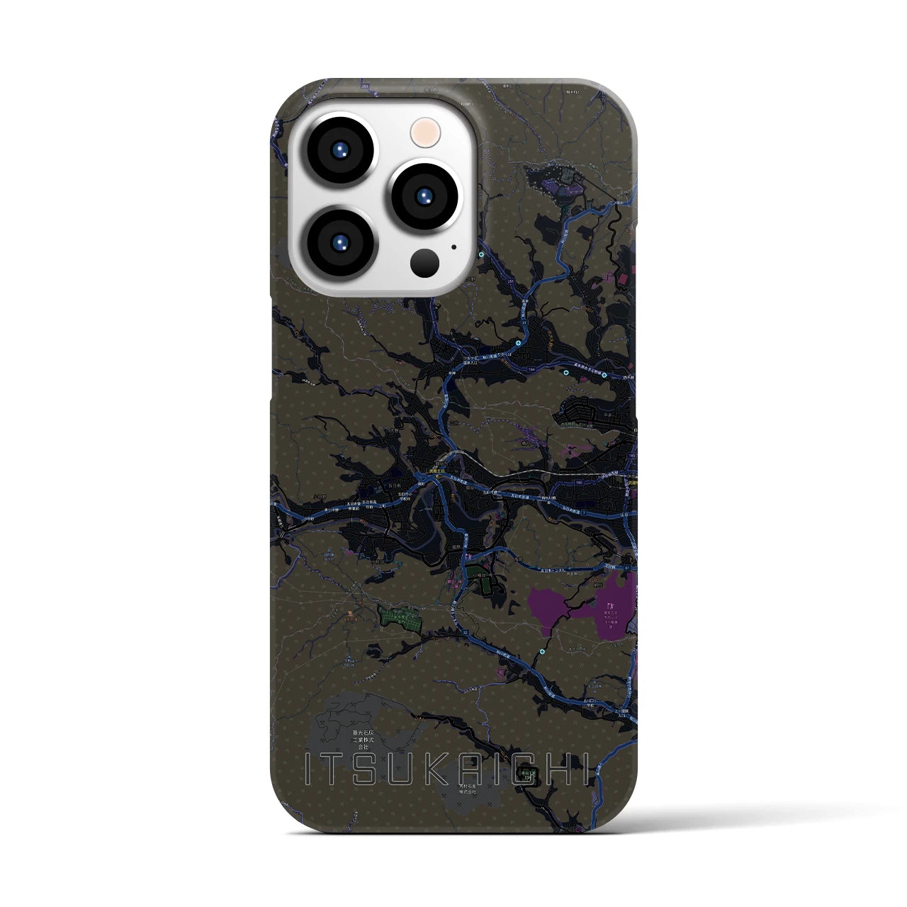【五日市(東京都)】地図柄iPhoneケース(バックカバータイプ)