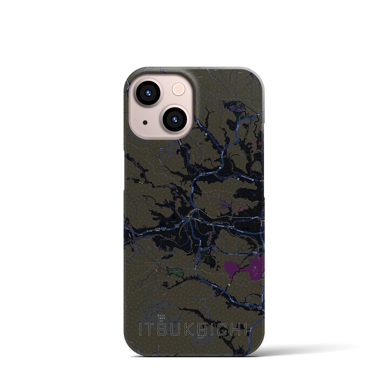 【五日市(東京都)】地図柄iPhoneケース(バックカバータイプ)