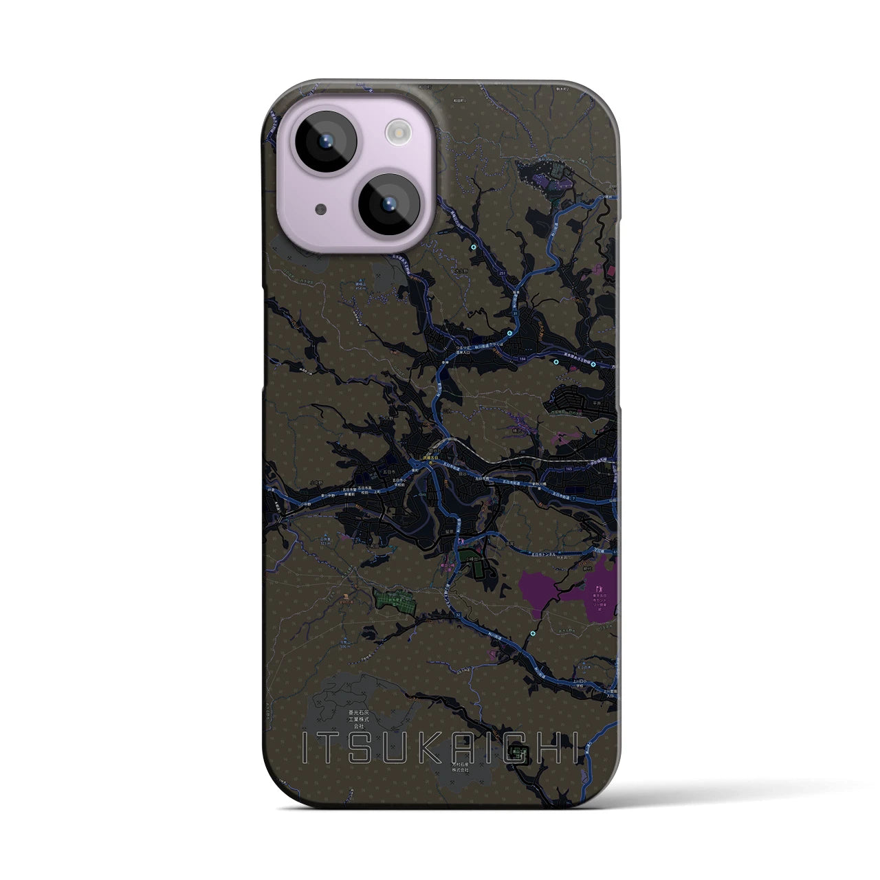 【五日市(東京都)】地図柄iPhoneケース(バックカバータイプ)