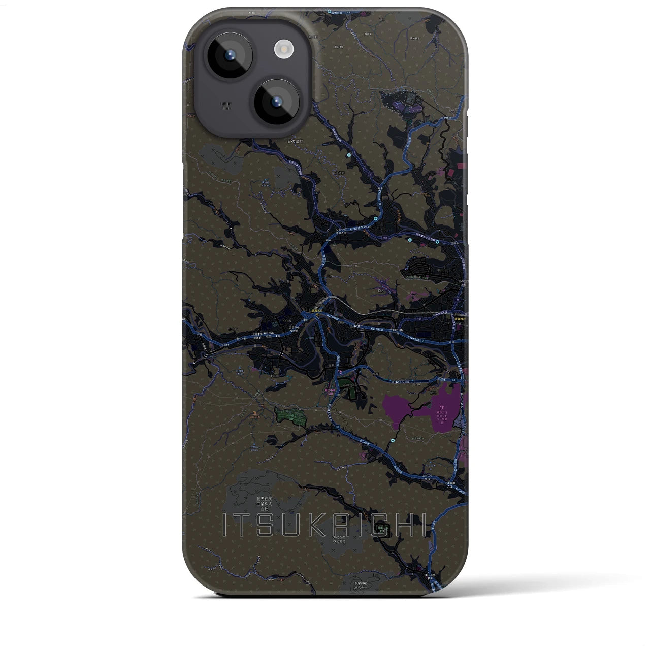 【五日市(東京都)】地図柄iPhoneケース(バックカバータイプ)