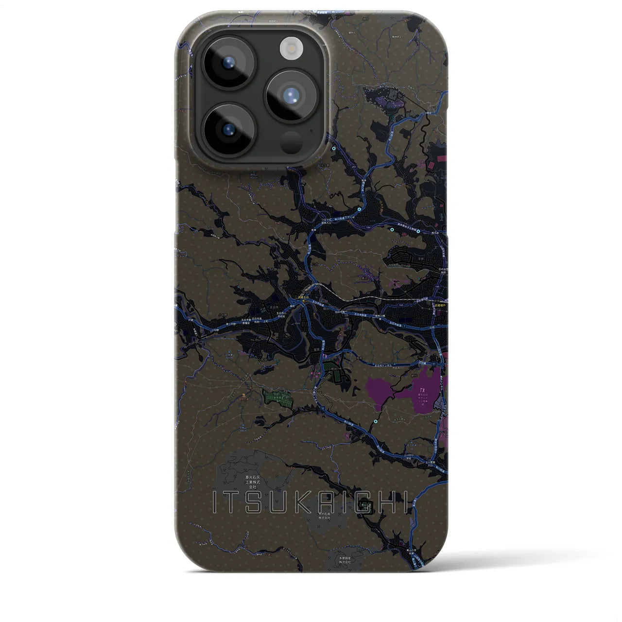 【五日市(東京都)】地図柄iPhoneケース(バックカバータイプ)