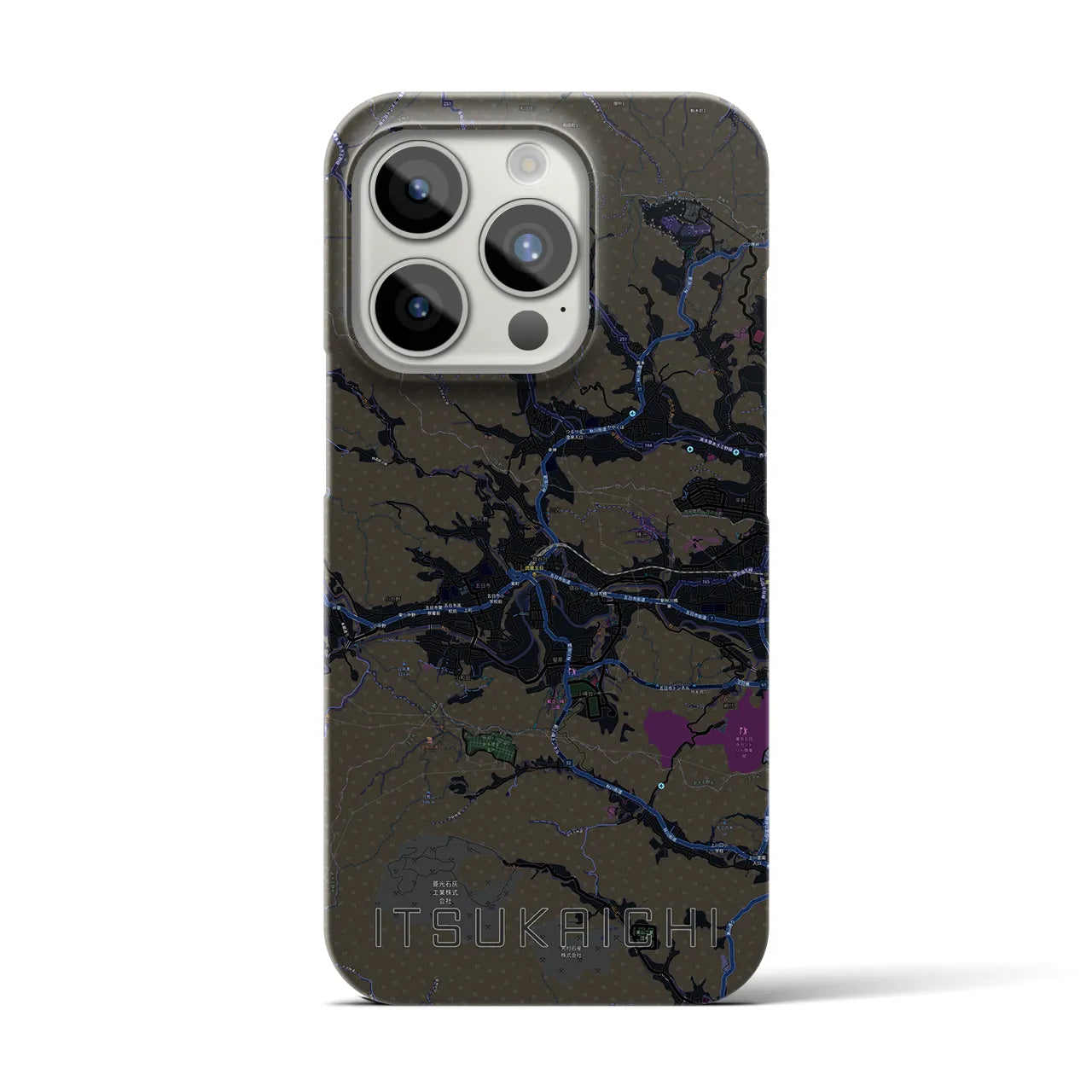 【五日市(東京都)】地図柄iPhoneケース(バックカバータイプ)