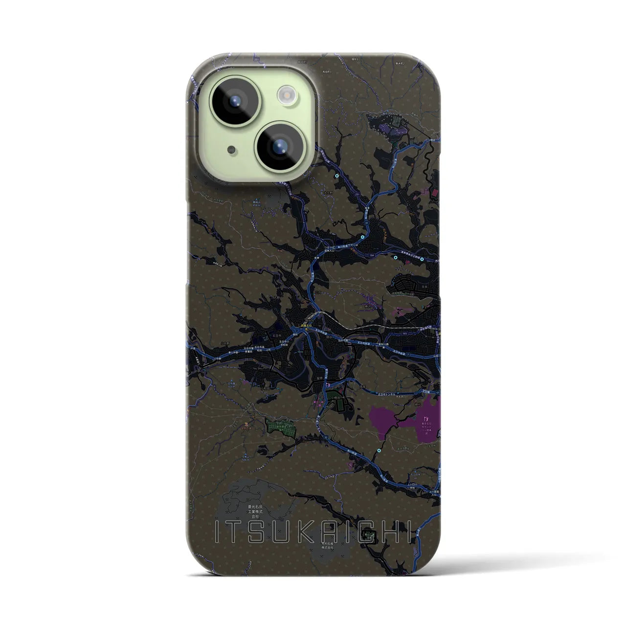 【五日市(東京都)】地図柄iPhoneケース(バックカバータイプ)