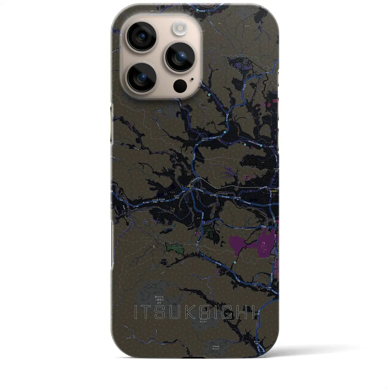 【五日市(東京都)】地図柄iPhoneケース(バックカバータイプ)