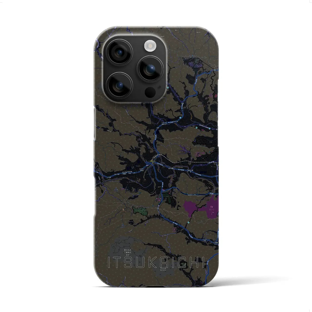 【五日市(東京都)】地図柄iPhoneケース(バックカバータイプ)