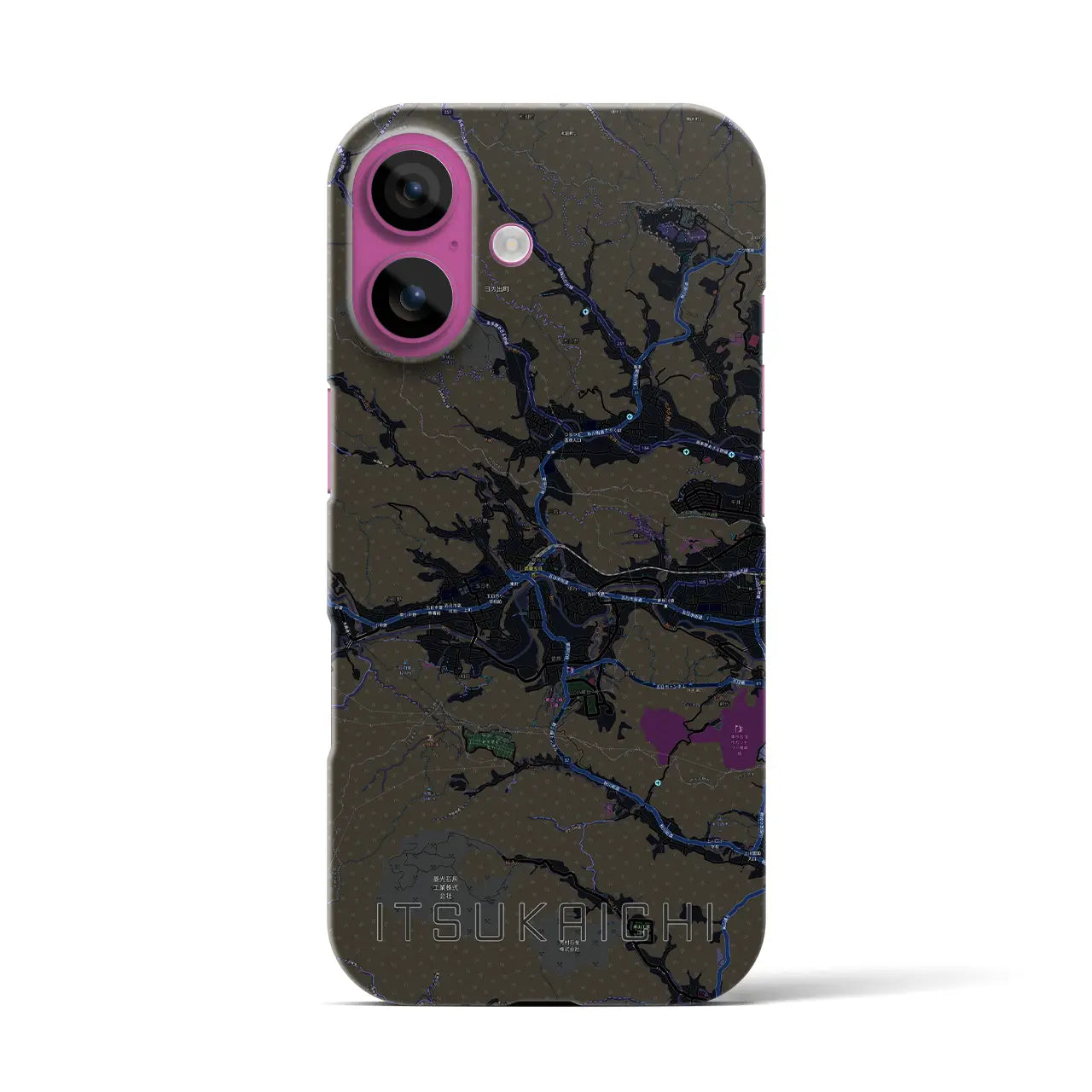 【五日市(東京都)】地図柄iPhoneケース(バックカバータイプ)