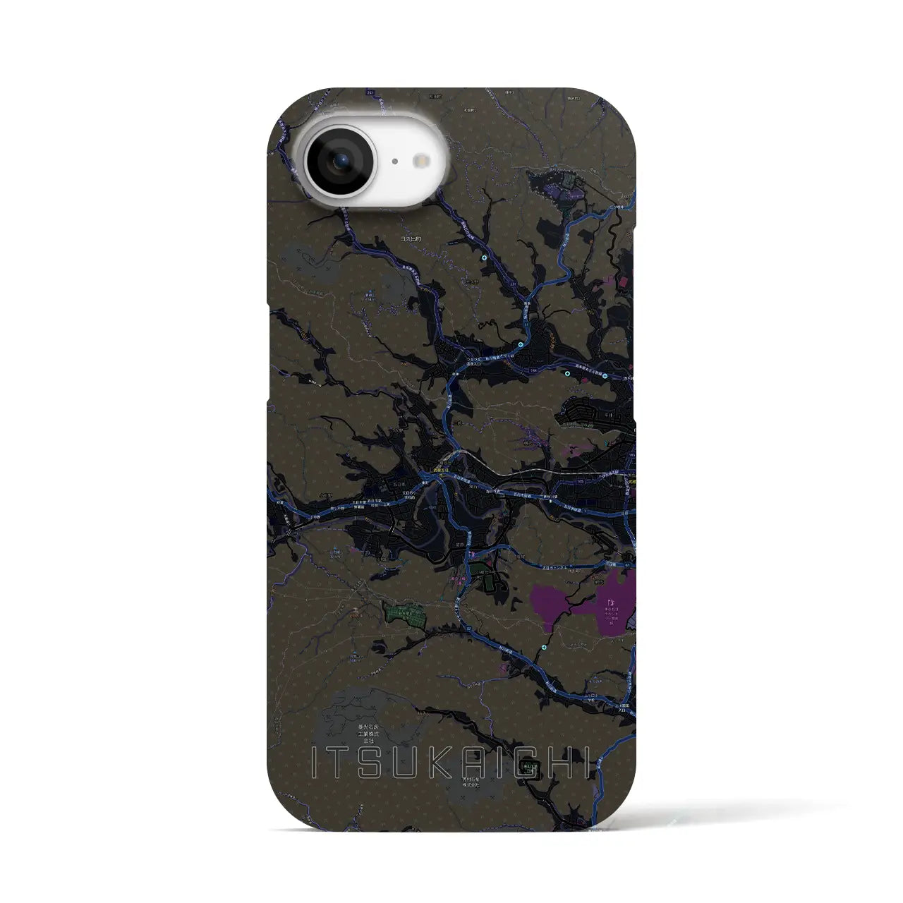 【五日市(東京都)】地図柄iPhoneケース(バックカバータイプ)