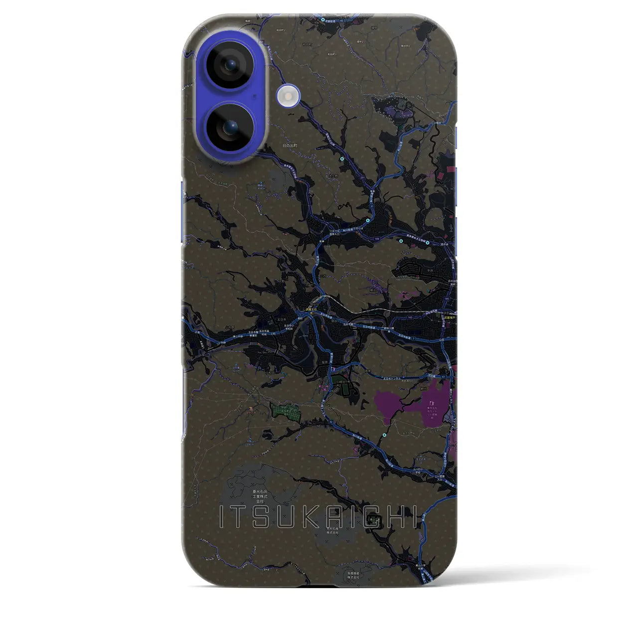 【五日市(東京都)】地図柄iPhoneケース(バックカバータイプ)