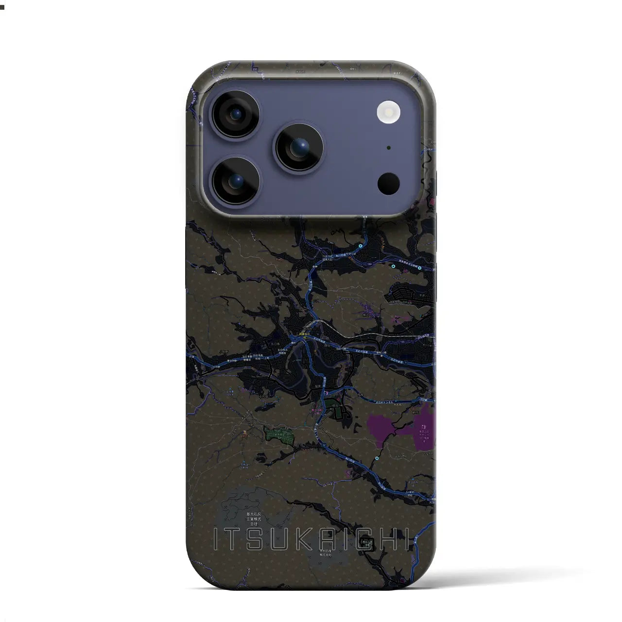 【五日市(東京都)】地図柄iPhoneケース(バックカバータイプ)