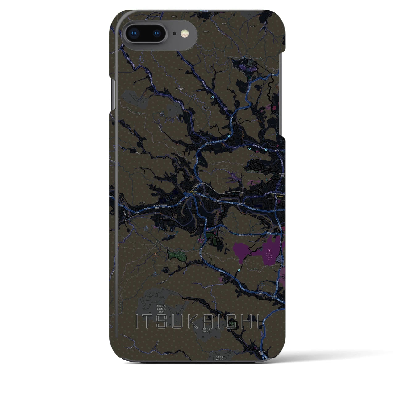 【五日市(東京都)】地図柄iPhoneケース(バックカバータイプ)