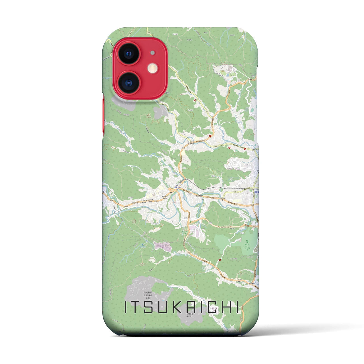 【五日市(東京都)】地図柄iPhoneケース(バックカバータイプ)