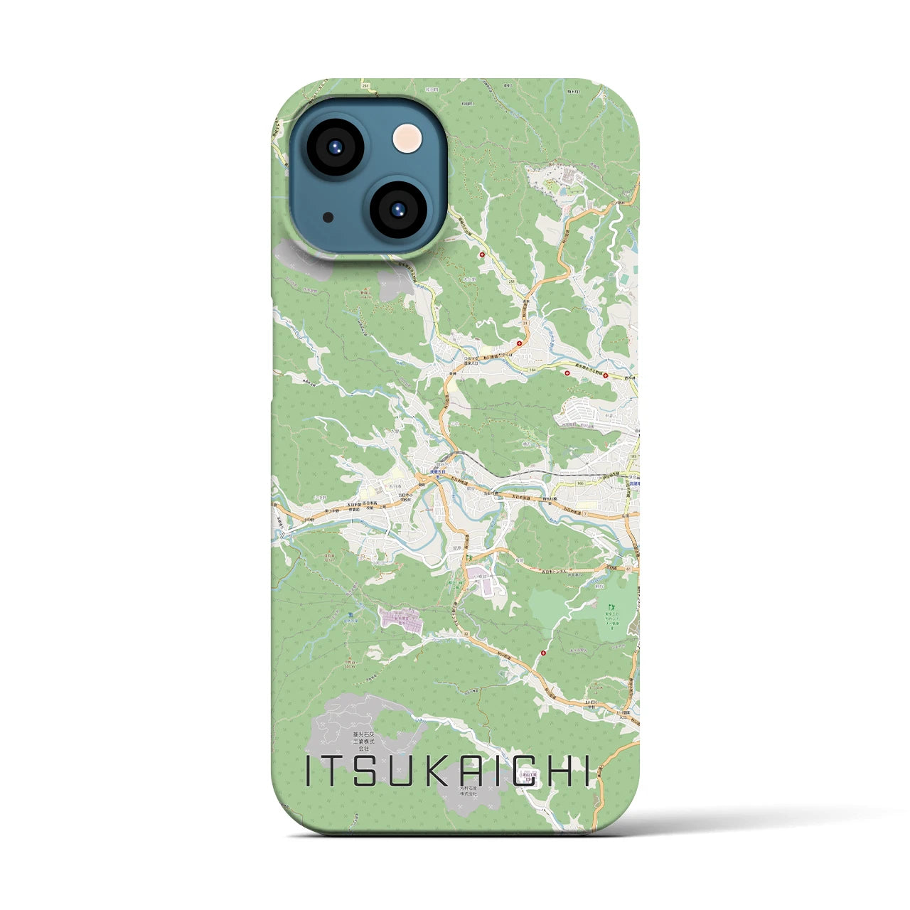 【五日市(東京都)】地図柄iPhoneケース(バックカバータイプ)