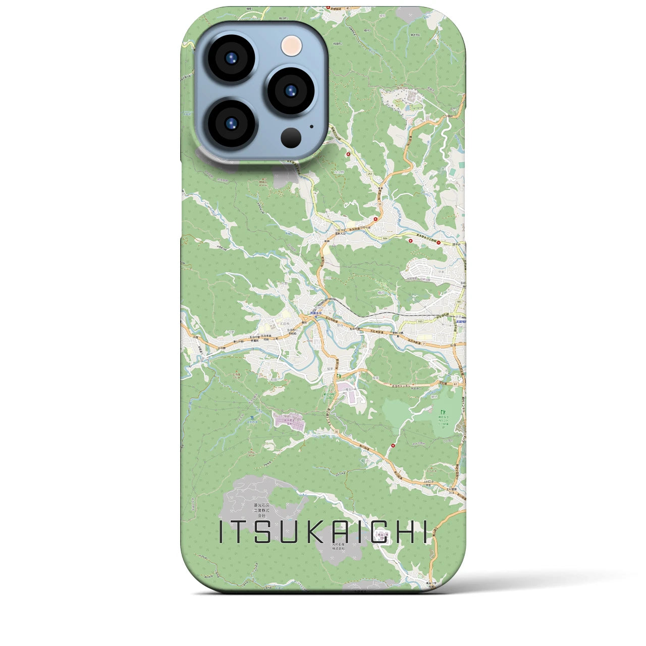 【五日市(東京都)】地図柄iPhoneケース(バックカバータイプ)