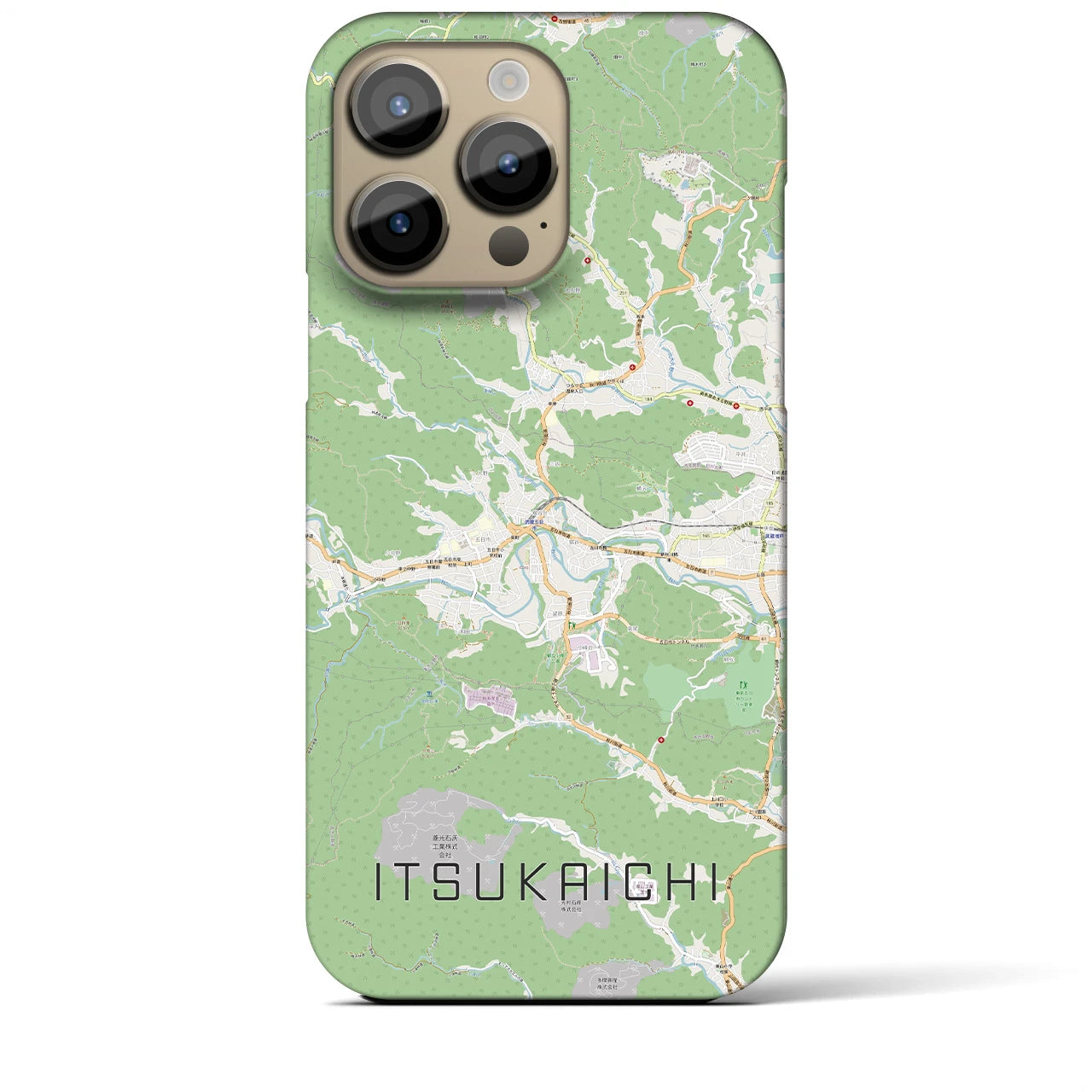 【五日市(東京都)】地図柄iPhoneケース(バックカバータイプ)