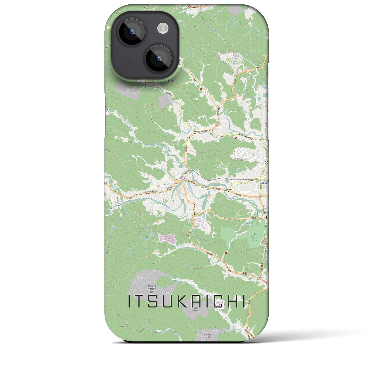 【五日市(東京都)】地図柄iPhoneケース(バックカバータイプ)