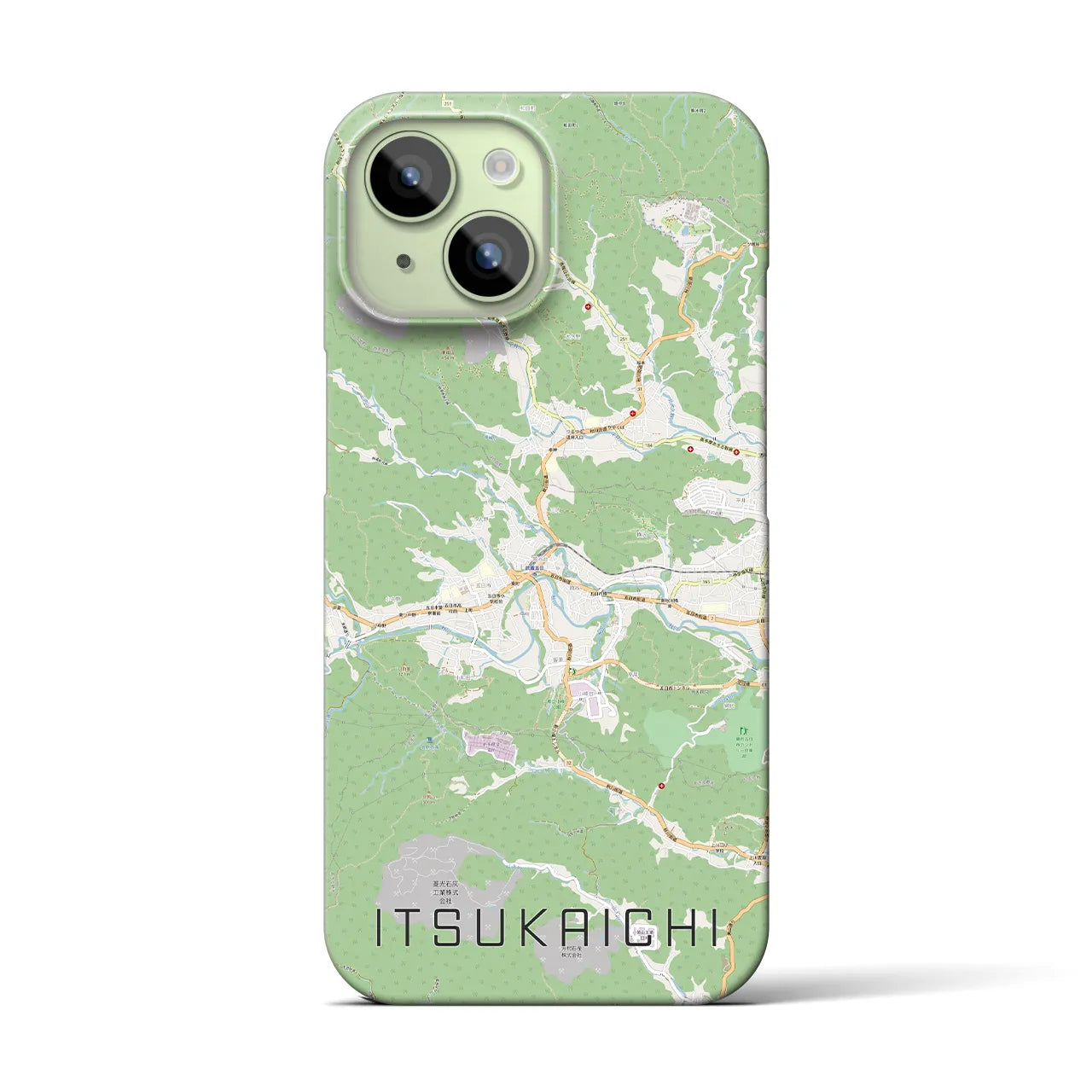【五日市(東京都)】地図柄iPhoneケース(バックカバータイプ)