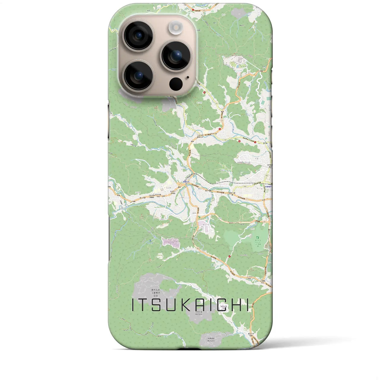 【五日市(東京都)】地図柄iPhoneケース(バックカバータイプ)