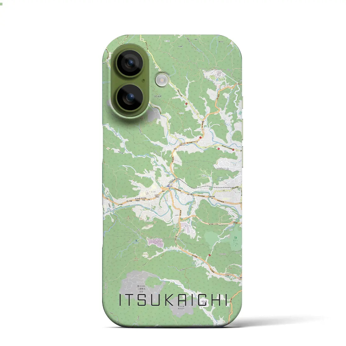 【五日市(東京都)】地図柄iPhoneケース(バックカバータイプ)ナチュラル・iPhone 17 Pro Max 用