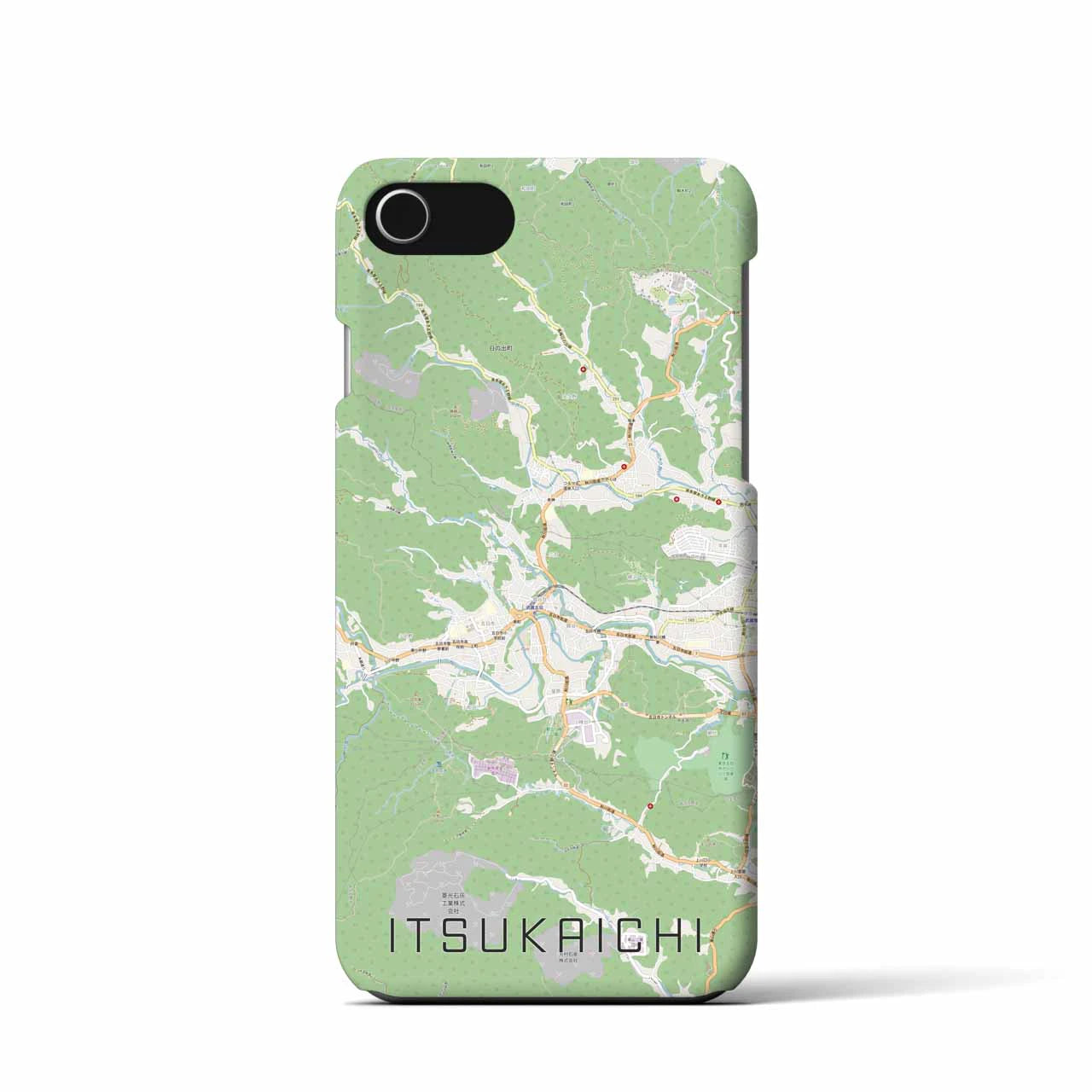 【五日市(東京都)】地図柄iPhoneケース(バックカバータイプ)