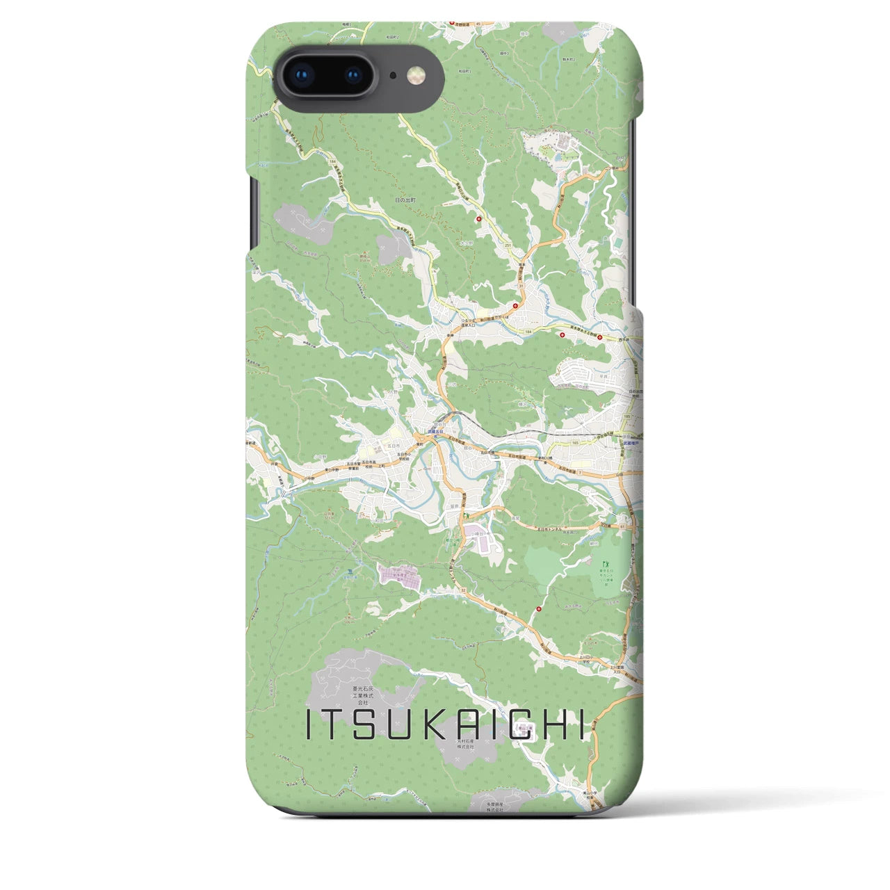 【五日市(東京都)】地図柄iPhoneケース(バックカバータイプ)