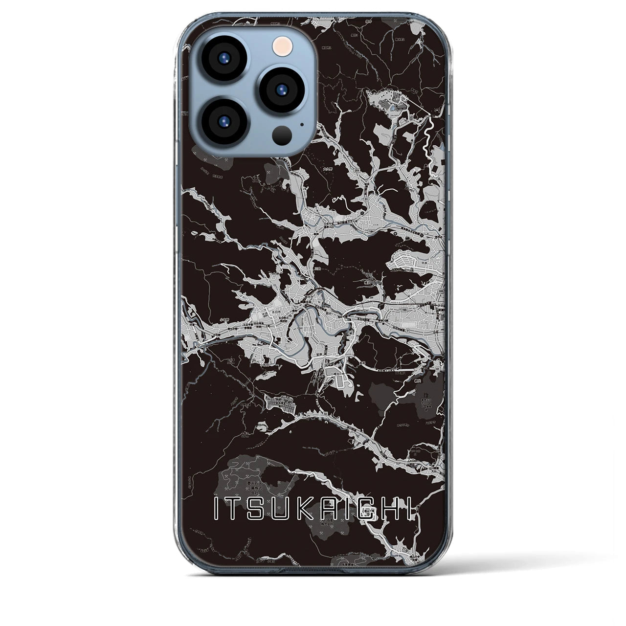 【五日市(東京都)】地図柄iPhoneケース(クリアタイプ)