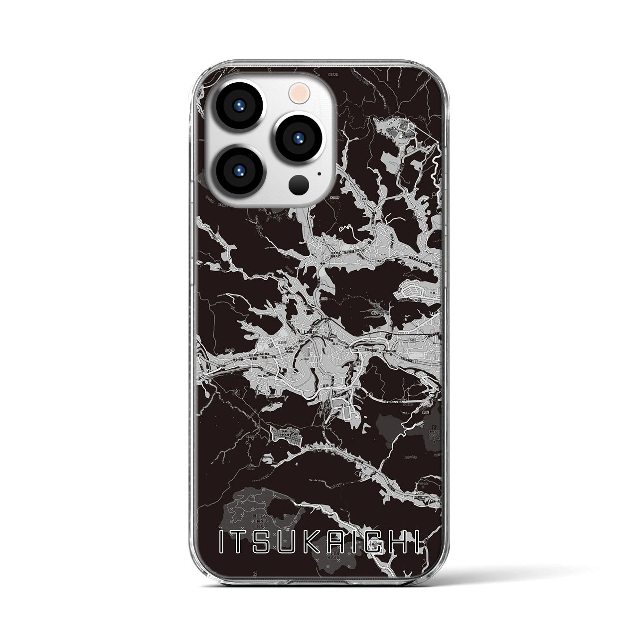 【五日市(東京都)】地図柄iPhoneケース(クリアタイプ)