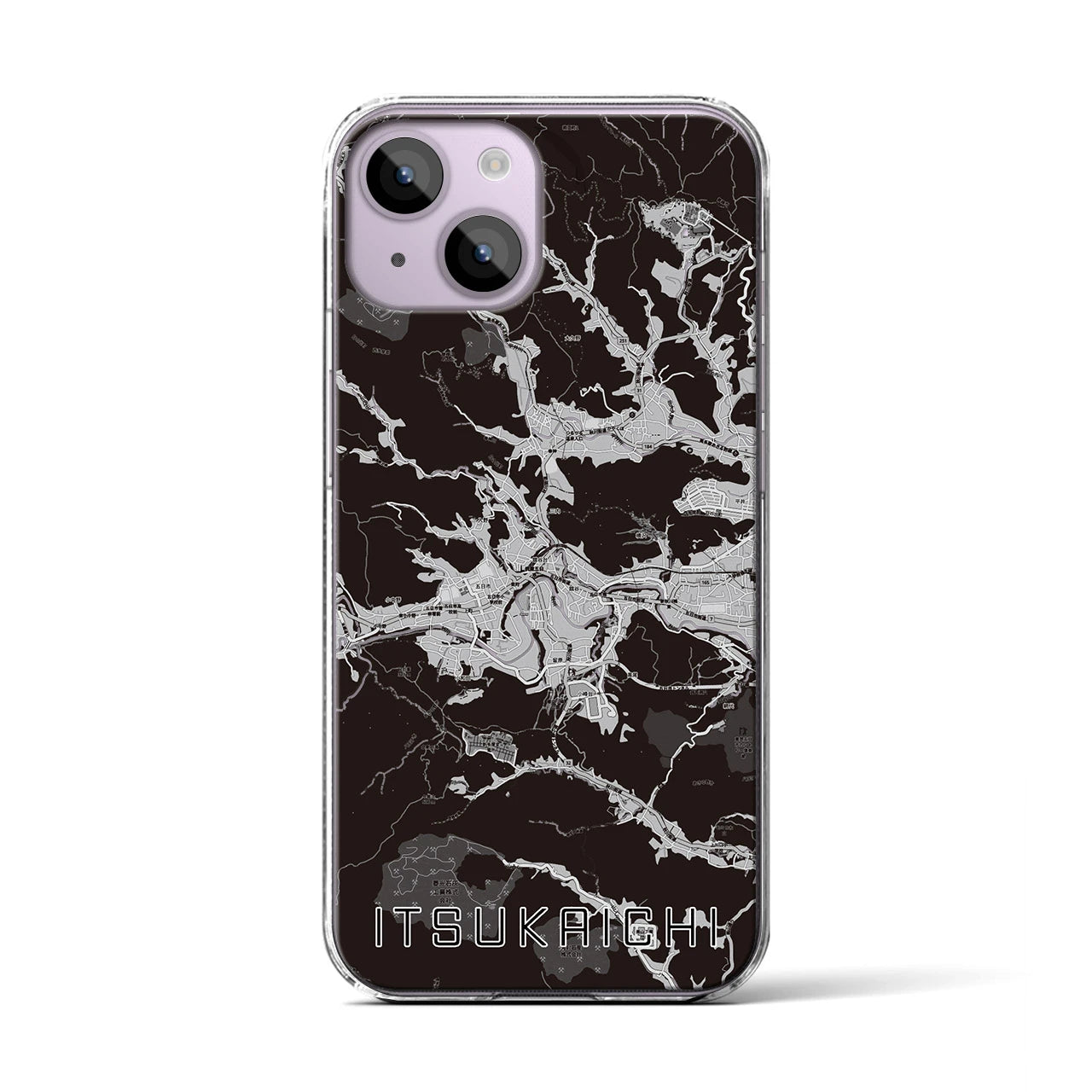 【五日市(東京都)】地図柄iPhoneケース(クリアタイプ)