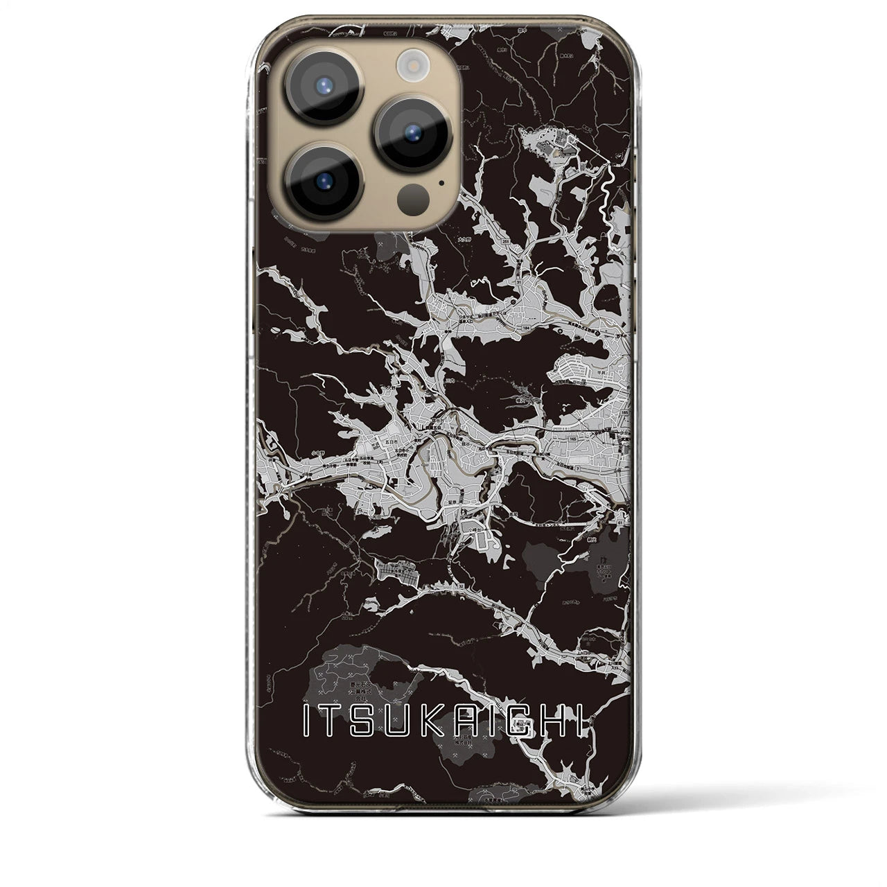 【五日市(東京都)】地図柄iPhoneケース(クリアタイプ)