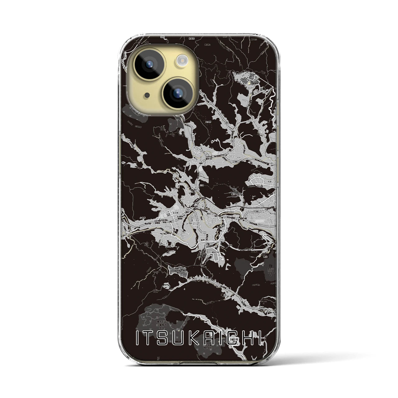 【五日市(東京都)】地図柄iPhoneケース(クリアタイプ)