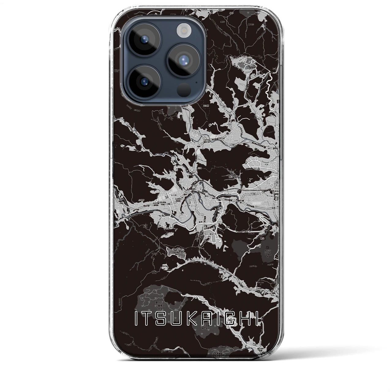 【五日市(東京都)】地図柄iPhoneケース(クリアタイプ)