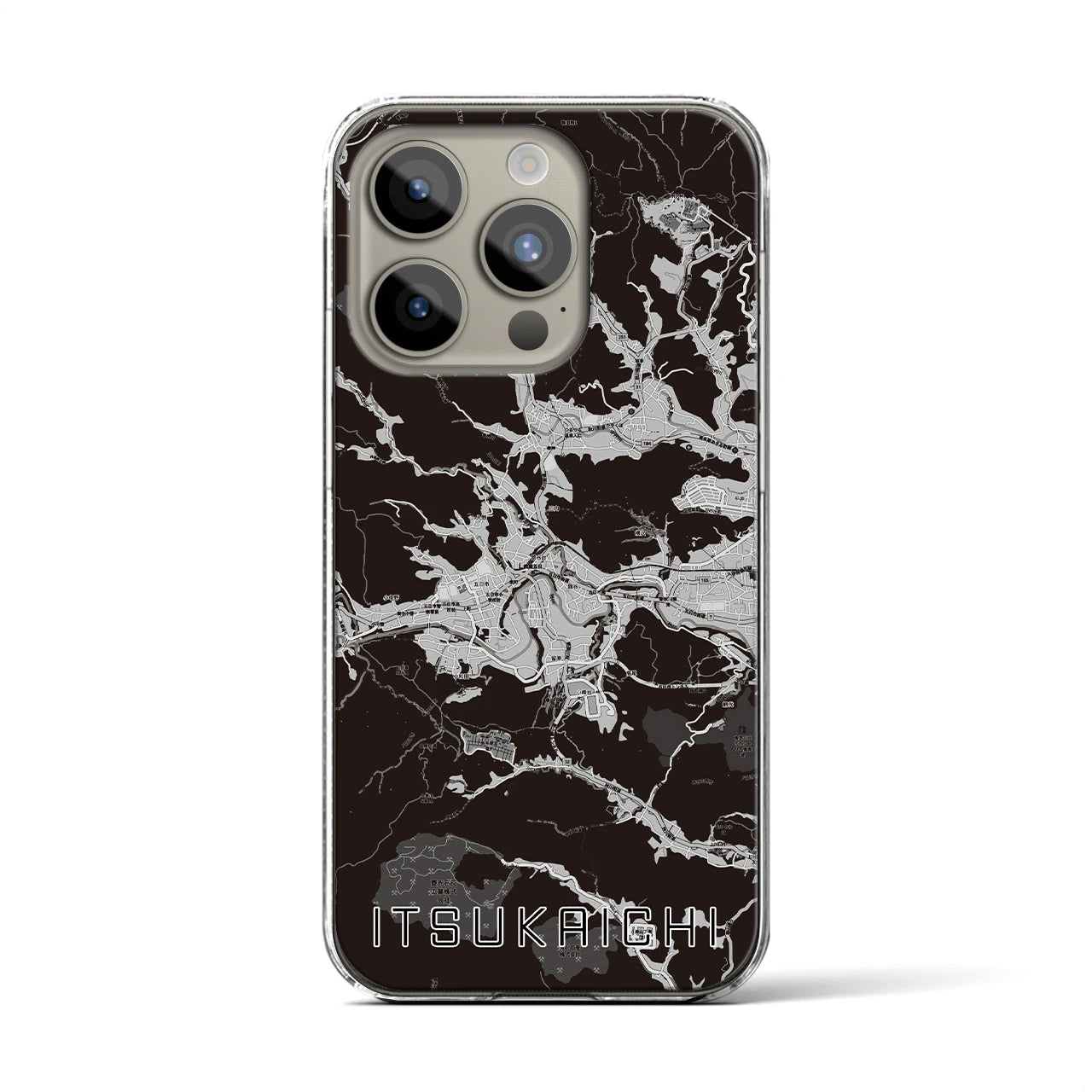 【五日市(東京都)】地図柄iPhoneケース(クリアタイプ)