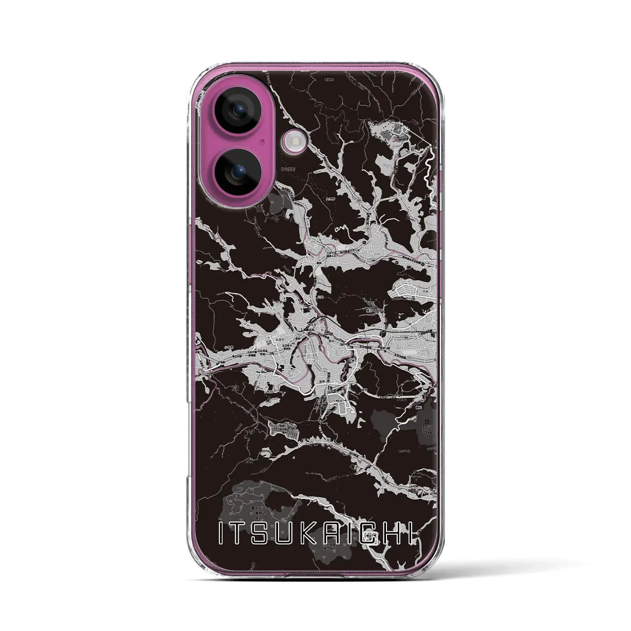 【五日市(東京都)】地図柄iPhoneケース(クリアタイプ)