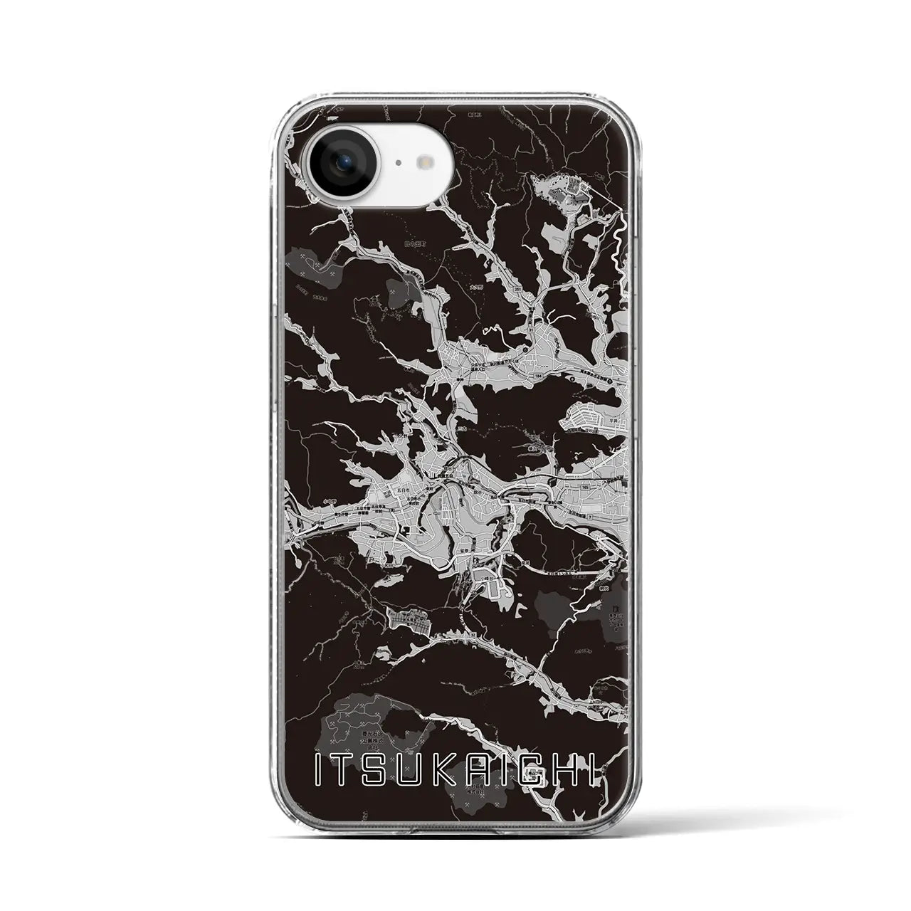 【五日市(東京都)】地図柄iPhoneケース(クリアタイプ)