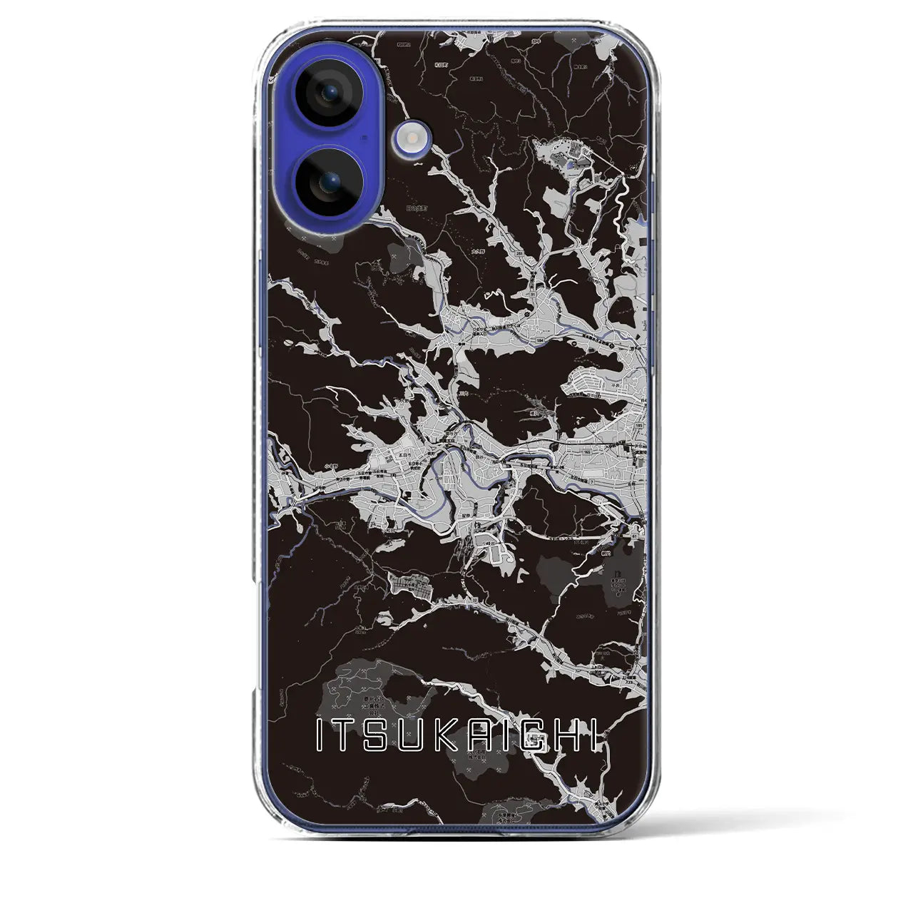 【五日市(東京都)】地図柄iPhoneケース(クリアタイプ)