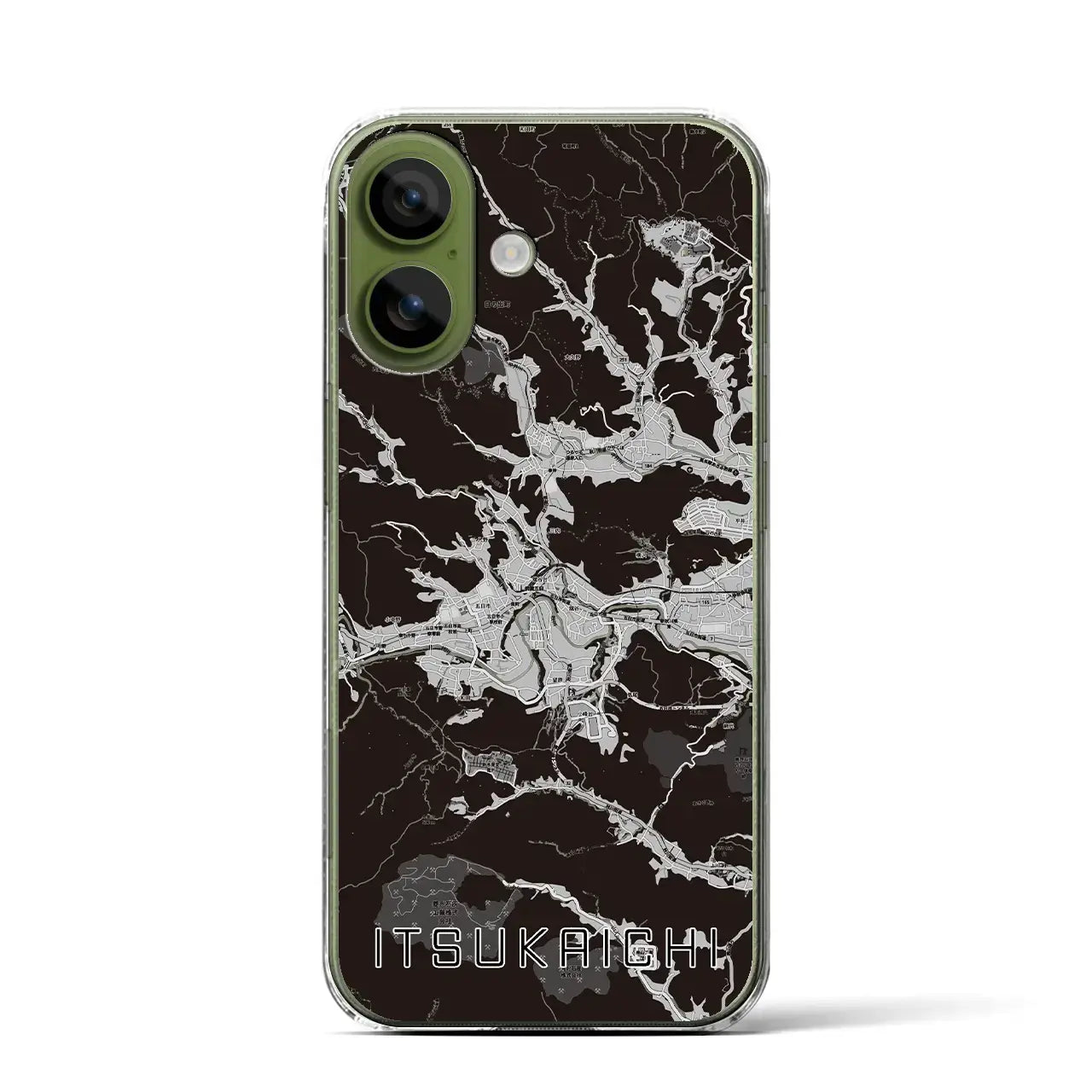 【五日市(東京都)】地図柄iPhoneケース(クリアタイプ)モノトーン・iPhone 17 Pro Max 用