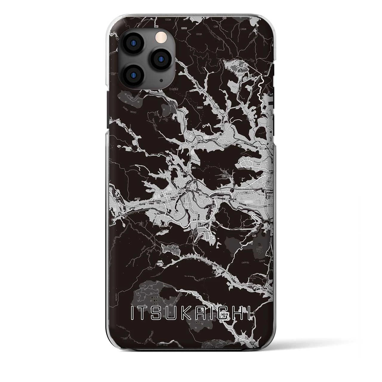 【五日市(東京都)】地図柄iPhoneケース(クリアタイプ)