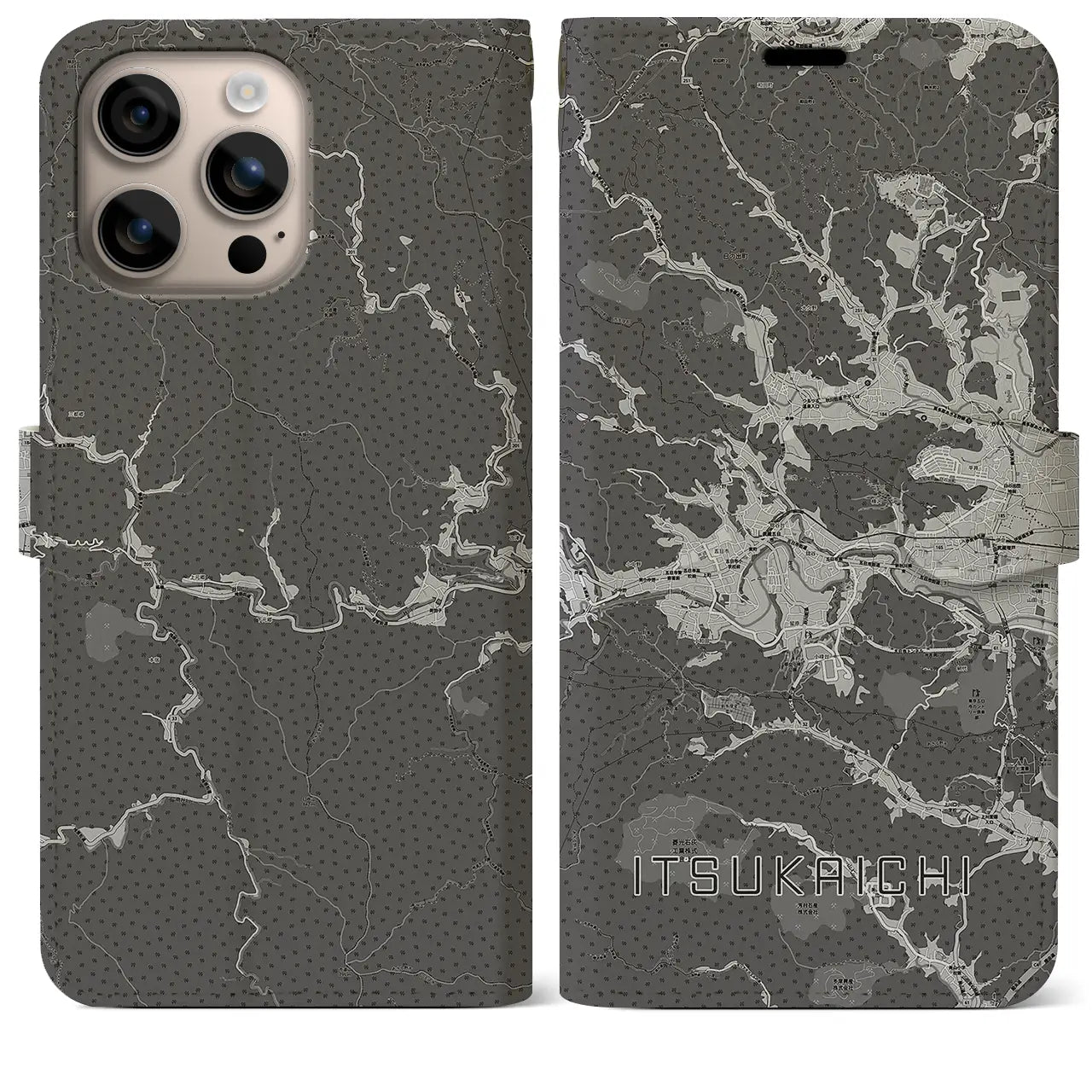 【五日市(東京都)】地図柄iPhoneケース(手帳タイプ)