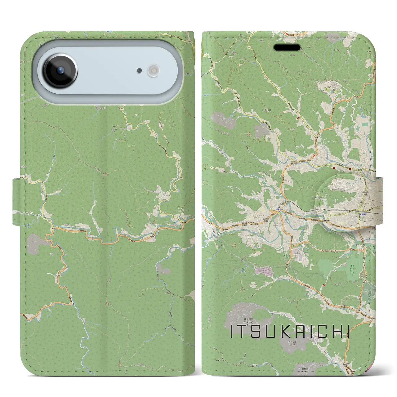 【五日市(東京都)】地図柄iPhoneケース(手帳タイプ)