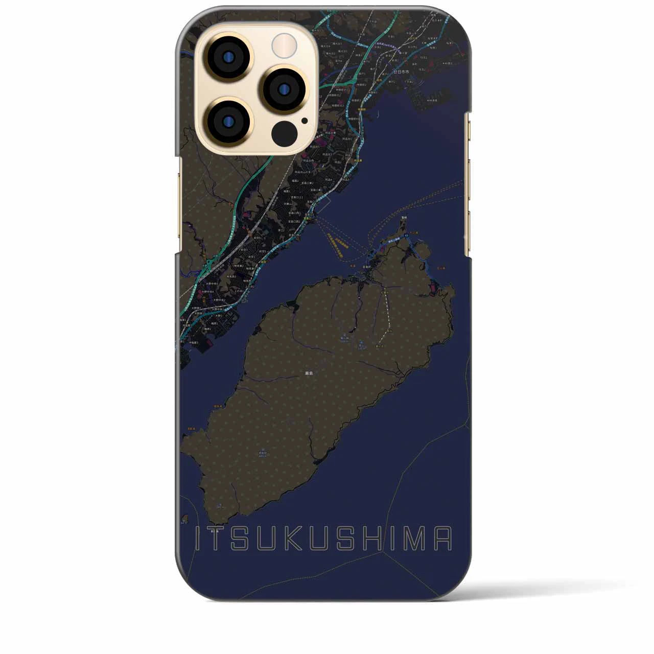 【厳島(広島県)】地図柄iPhoneケース(バックカバータイプ)