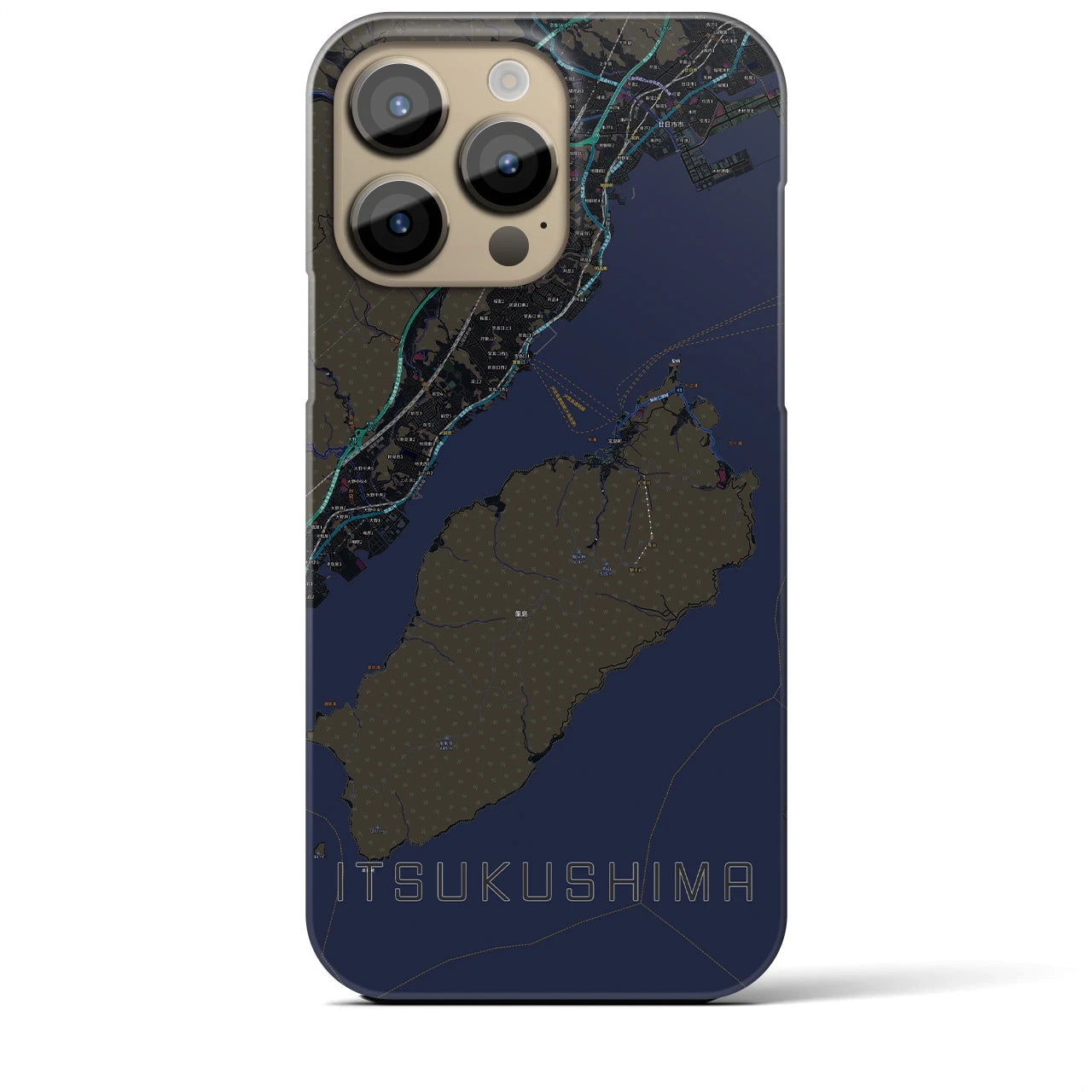 【厳島(広島県)】地図柄iPhoneケース(バックカバータイプ)
