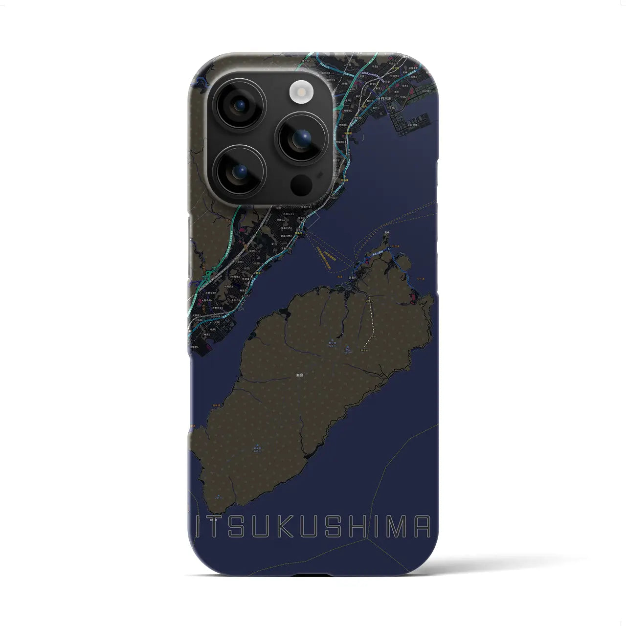 【厳島(広島県)】地図柄iPhoneケース(バックカバータイプ)