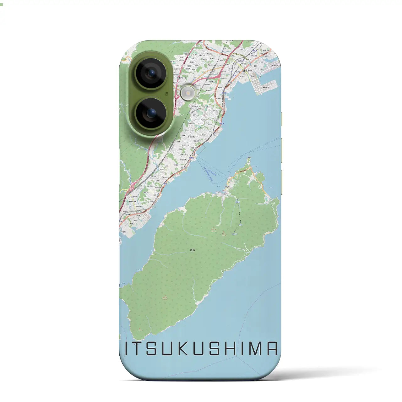 【厳島(広島県)】地図柄iPhoneケース(バックカバータイプ)