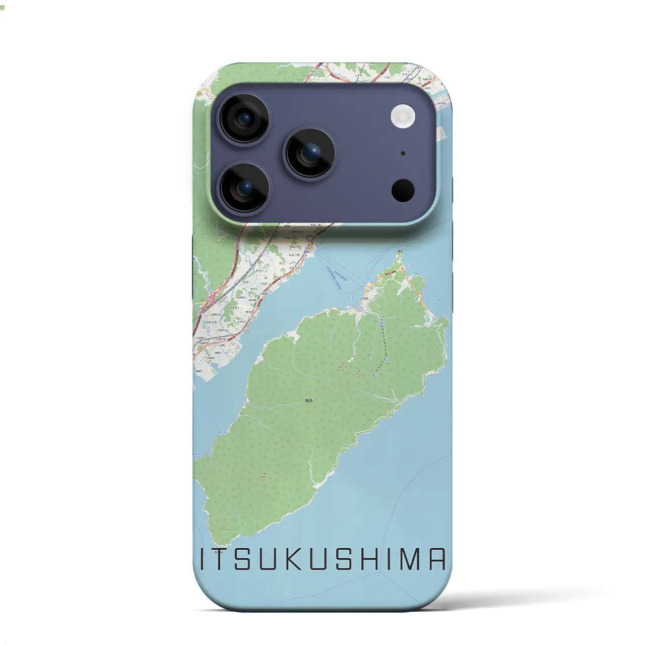 【厳島(広島県)】地図柄iPhoneケース(バックカバータイプ)