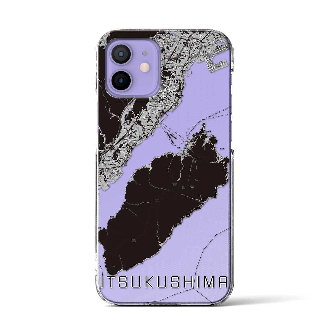 【厳島(広島県)】地図柄iPhoneケース(クリアタイプ)