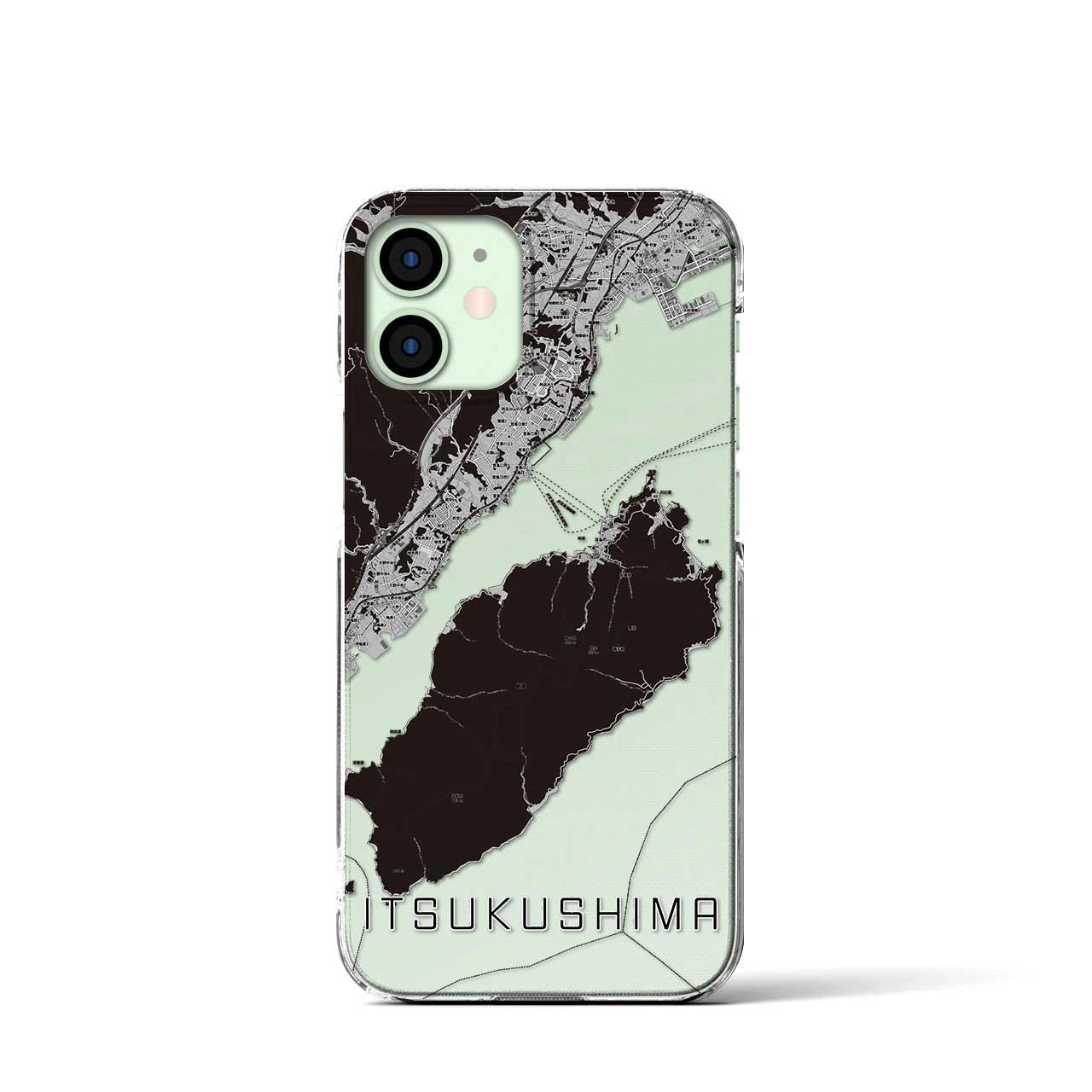 【厳島(広島県)】地図柄iPhoneケース(クリアタイプ)