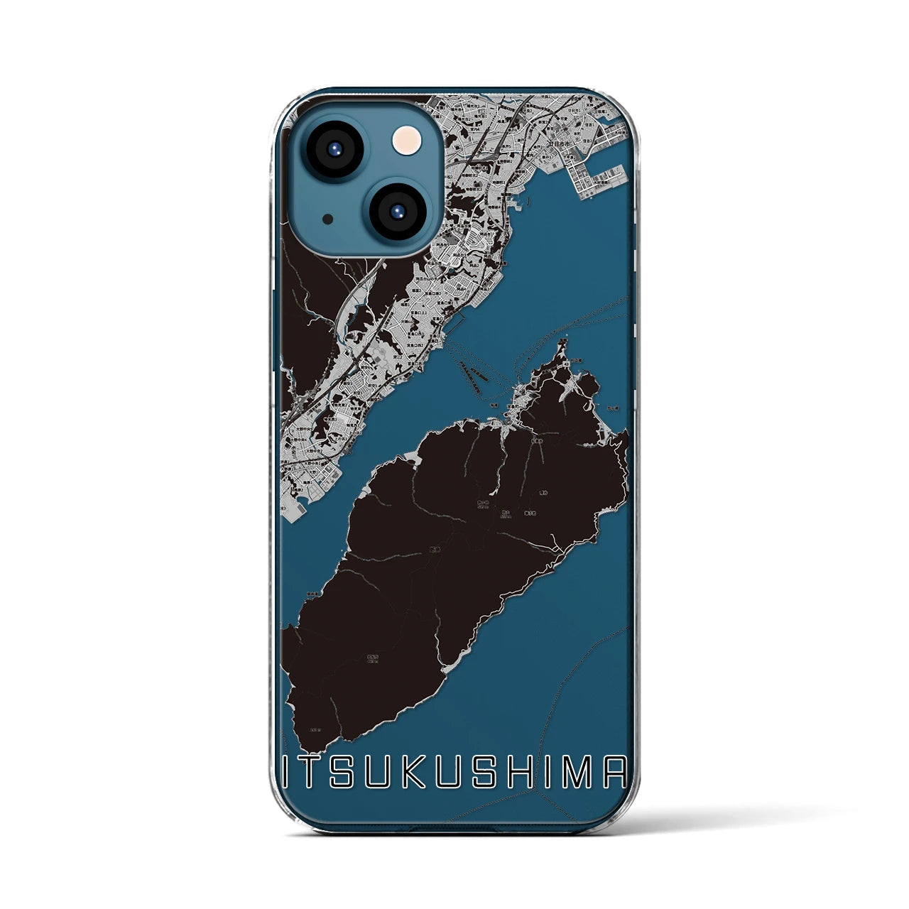 【厳島(広島県)】地図柄iPhoneケース(クリアタイプ)