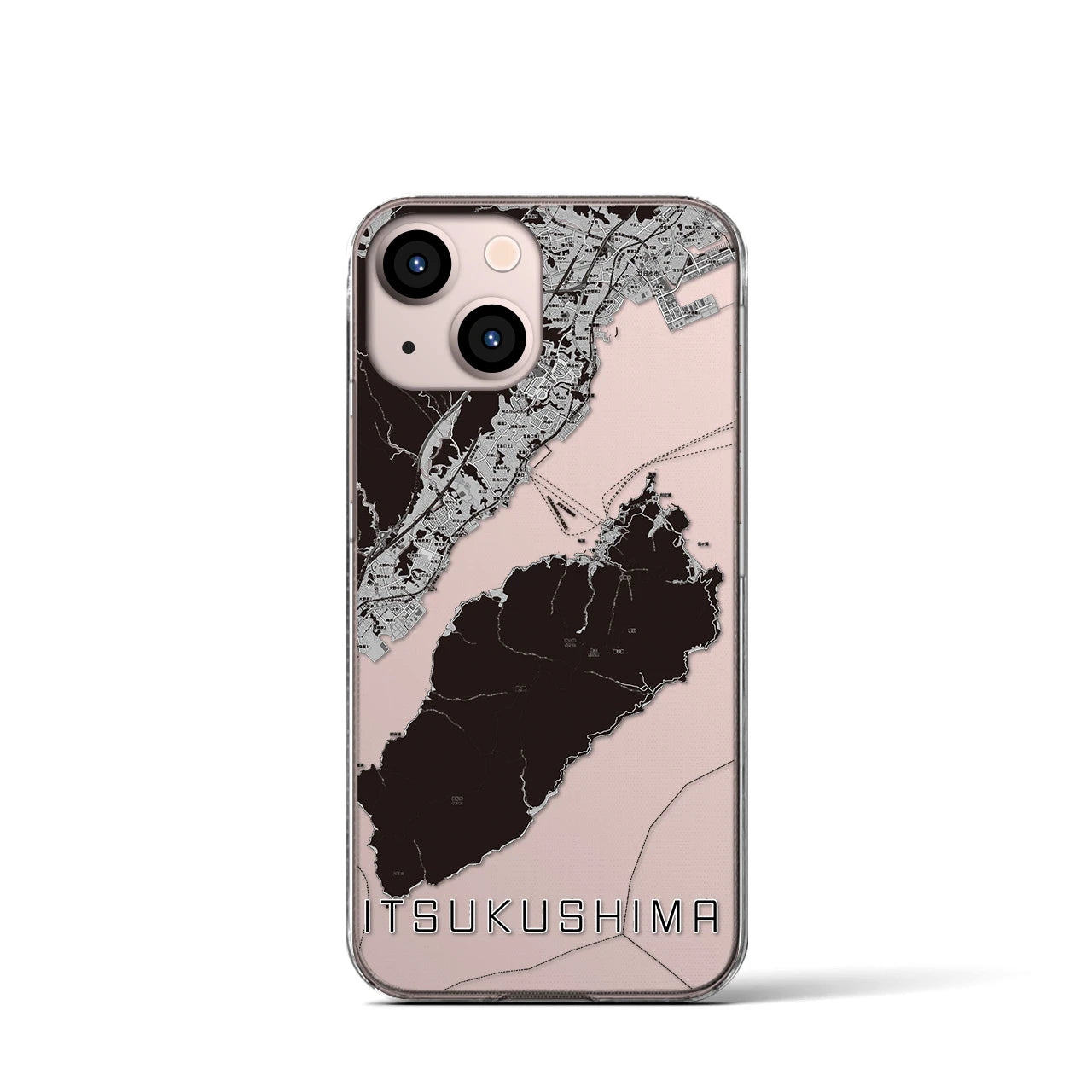 【厳島(広島県)】地図柄iPhoneケース(クリアタイプ)